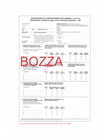CBCL 2 Questionario del ragazzi dai 4...
